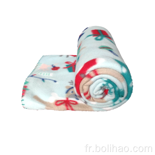 Couverture polaire brossée 100% polyester